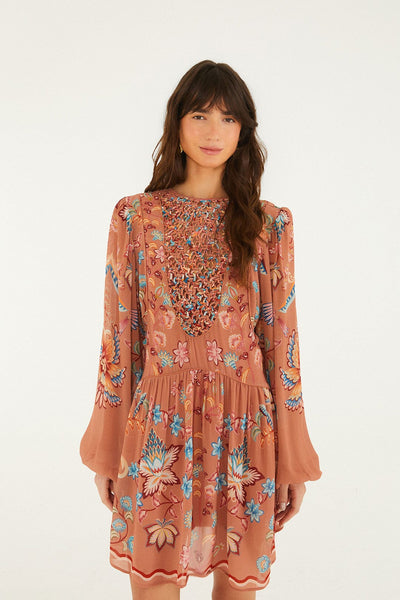 bohemian long sleeve dress Mocha Boho Enhance Lace Mini Berry Bridesmaids The Daniela short lace color:Dusty Blue Tie Dye Style
