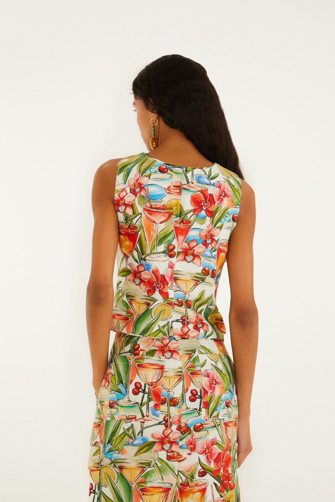 Off-White Sand Cocktail Sleeveless Euroflax Premium Linen Vest