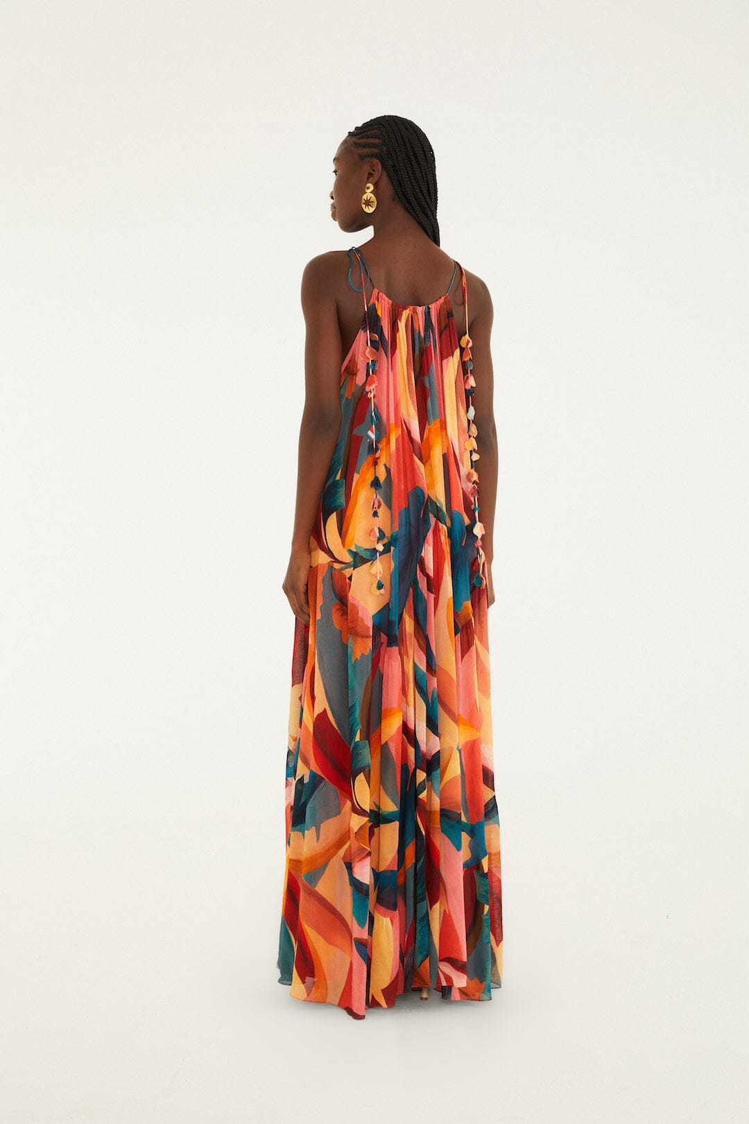 Multicolor Atlantic Rainforest Sleeveless Maxi Dress