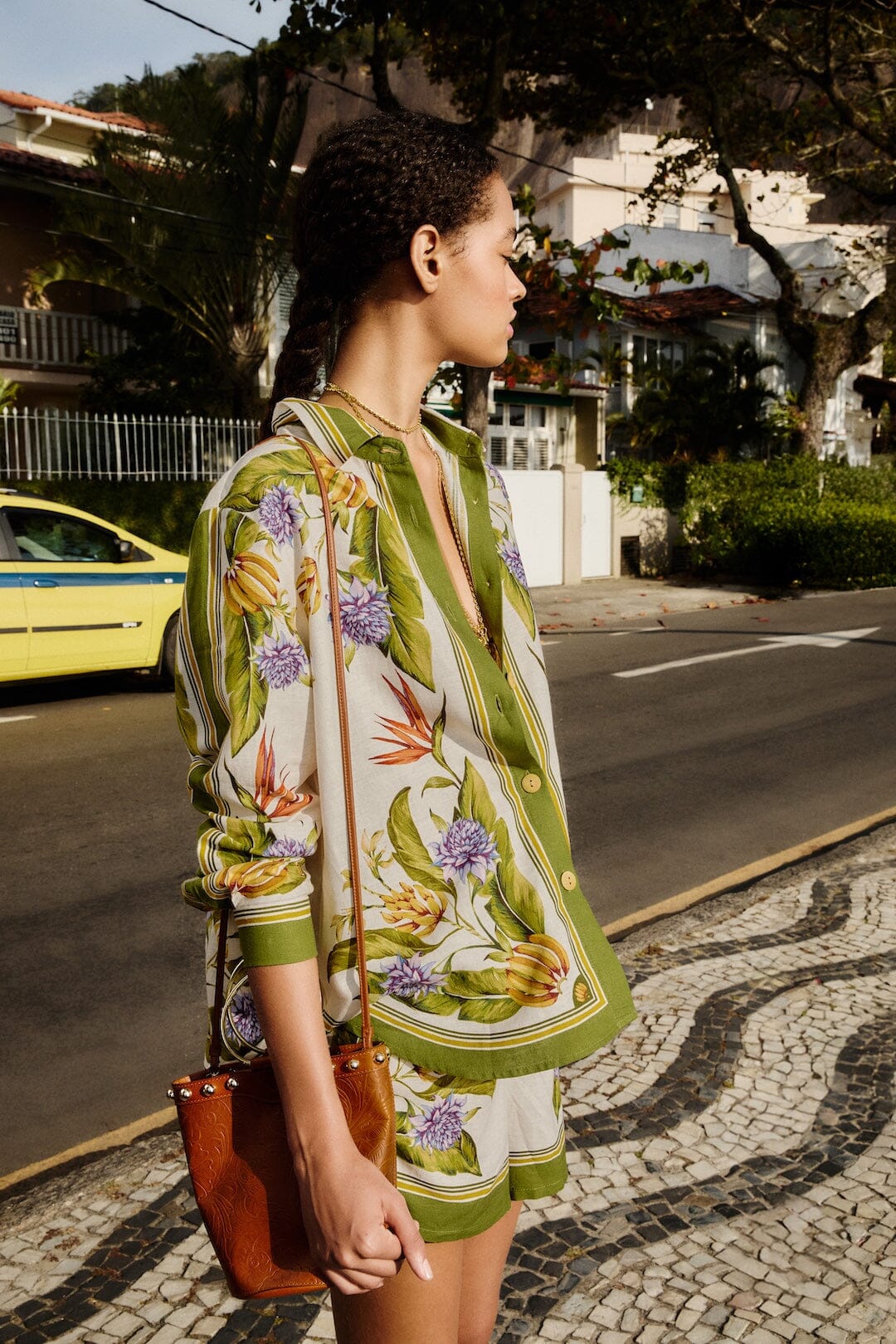 Sand Tropical Scarf Lenzing™ Ecovero™ Euroflax™ Shirt | FARM Rio