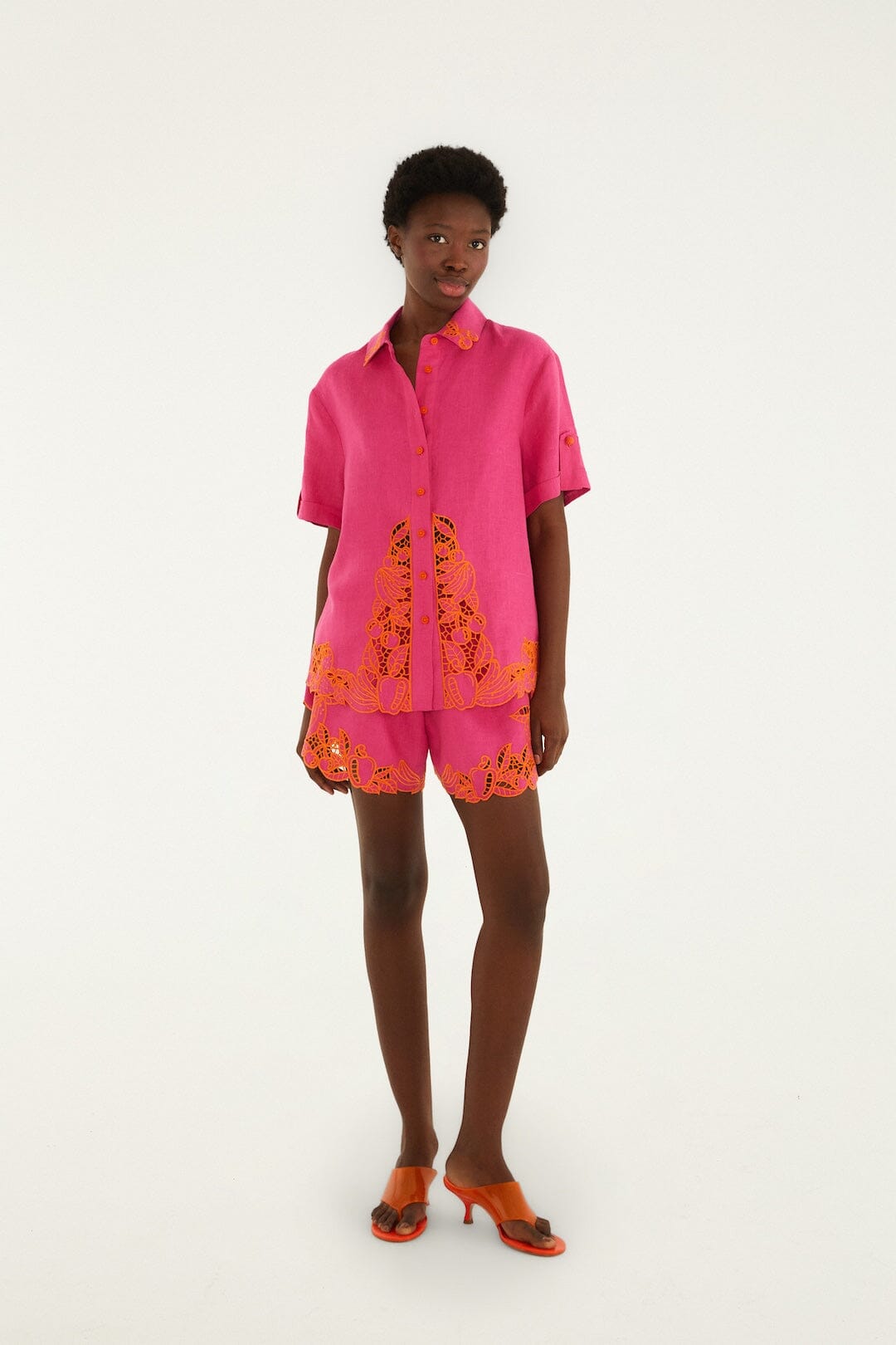 Pink Fruit Richelieu Artisanal Euroflax™ Premium Linen Shirt