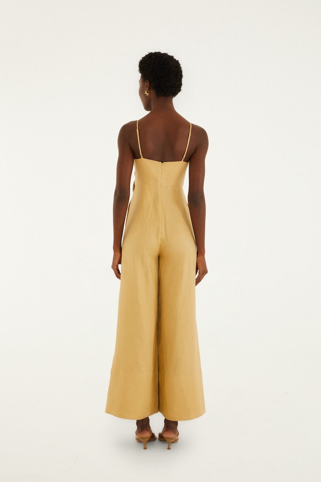 ワンピース Jumpsuit (Flower) house on the hill100 Sand 3d Flowers Euroflax™ Premium Linen Jumpsuit | FARM Rio