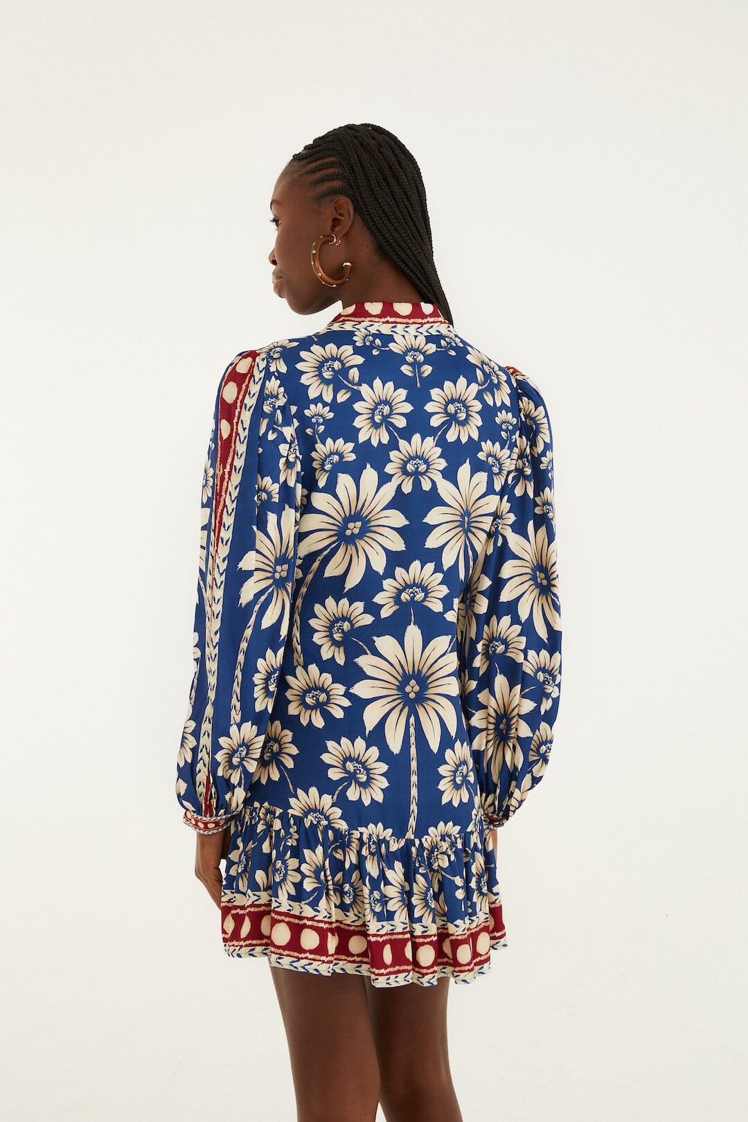 Farm Rio Blue Luna Lenzing_x0099_ Ecovero_x0099_ Viscose Mini Dress, Luna Blue / M Farm Rio Blue Luna Lenzing_x0099_ Ecovero_x0099_ Viscose Mini Dress, Luna Blue / M