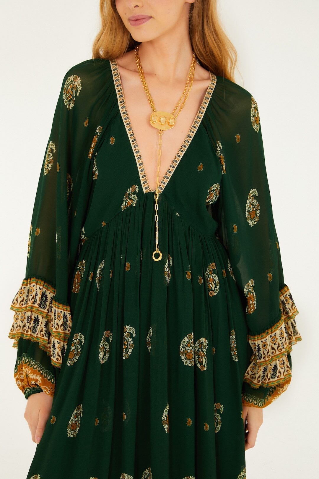 Farm Rio Ayla Maxi Dress - Green Farm Rio Ayla Maxi Dress - Green