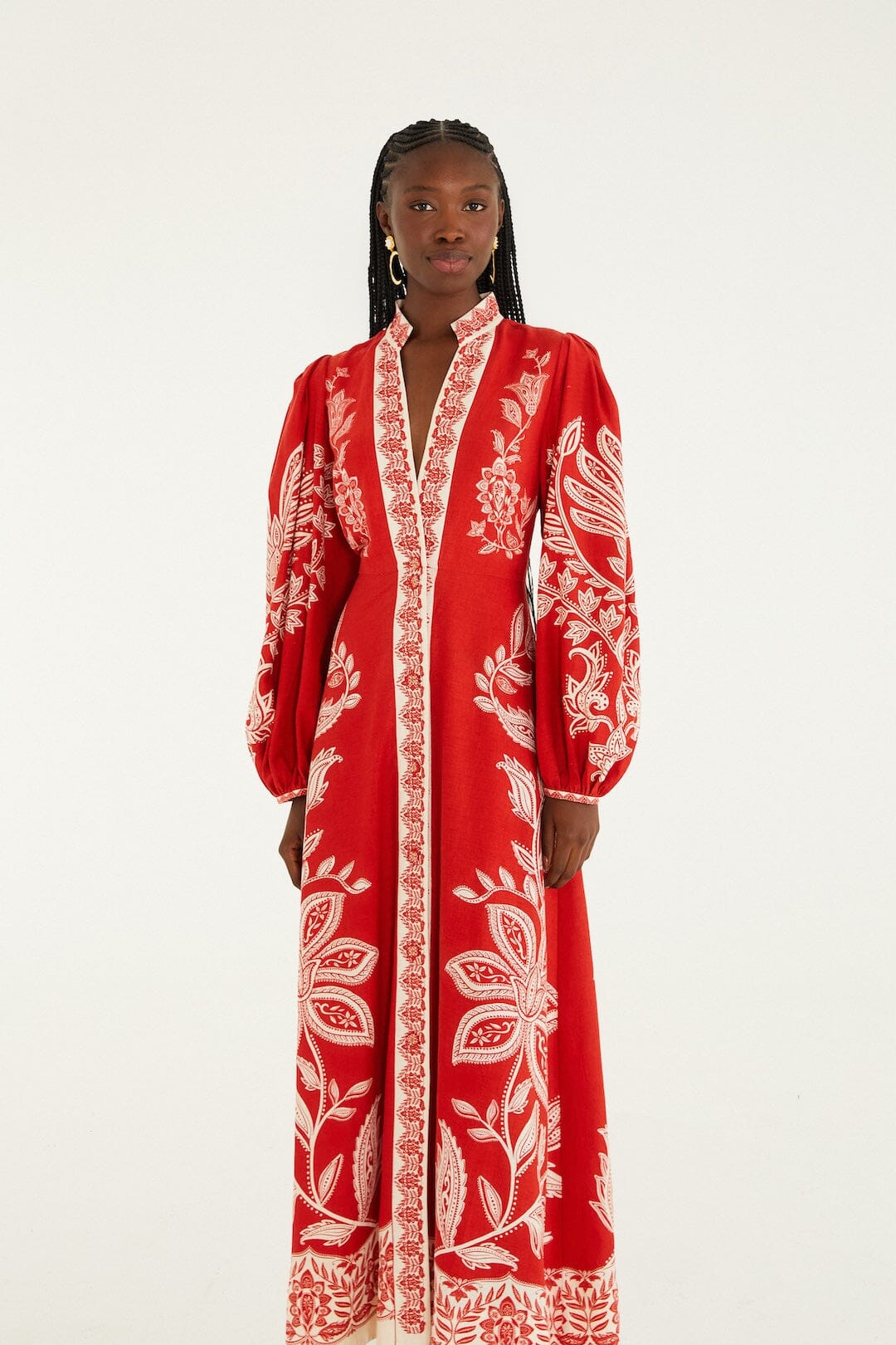 Red Miranda Lenzing™ Ecovero™ Euroflax™ Maxi Dress | FARM Rio