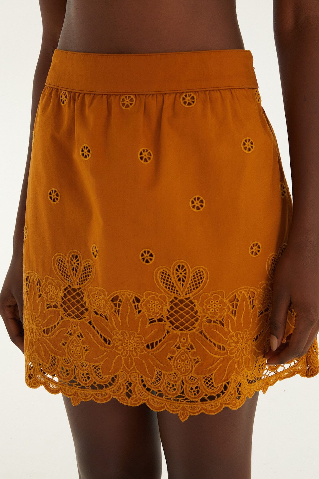 Camel Richelieu Mini Skirt