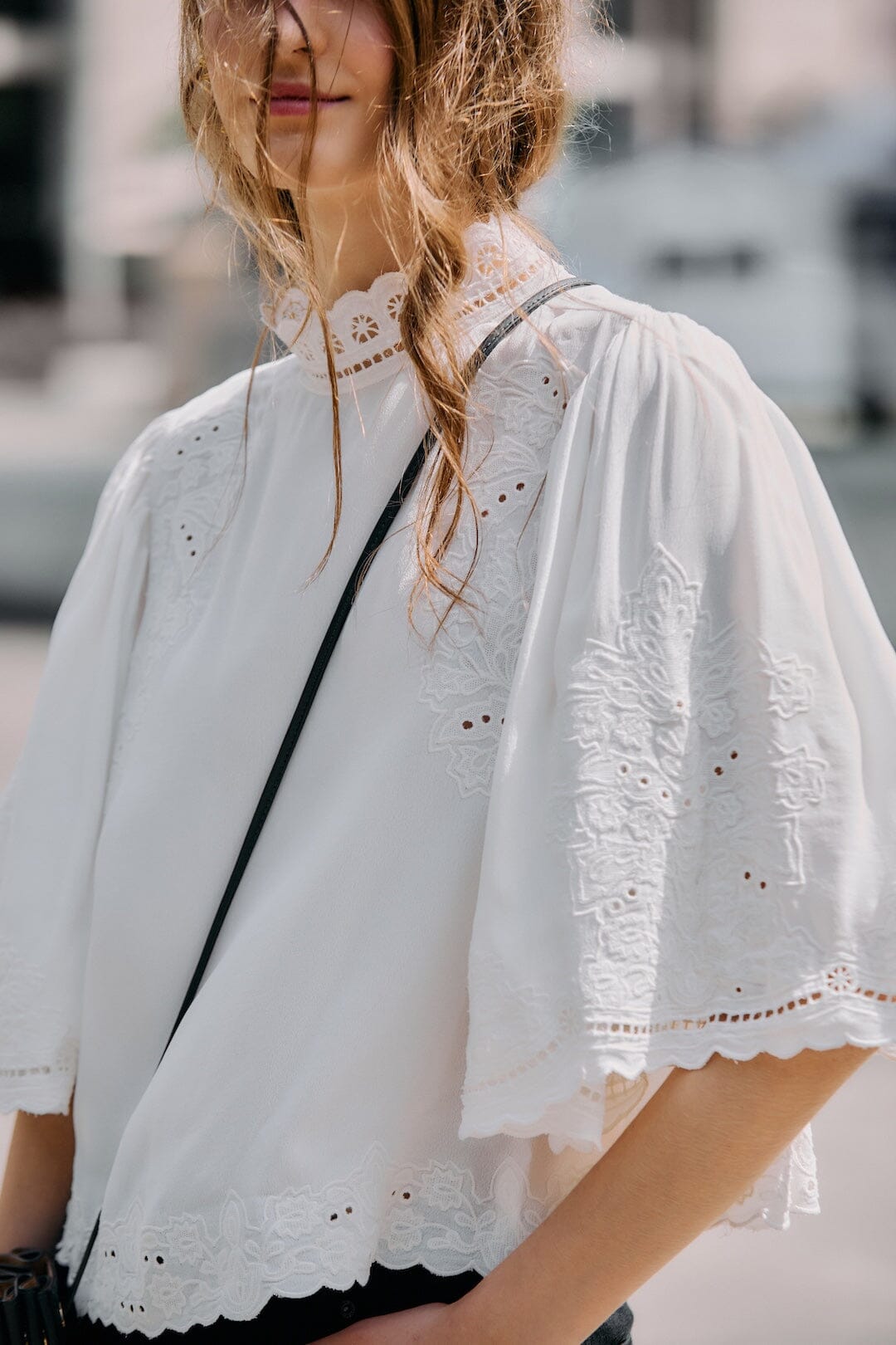 Off-White Palm Tree Embroidered Blouse | FARM Rio