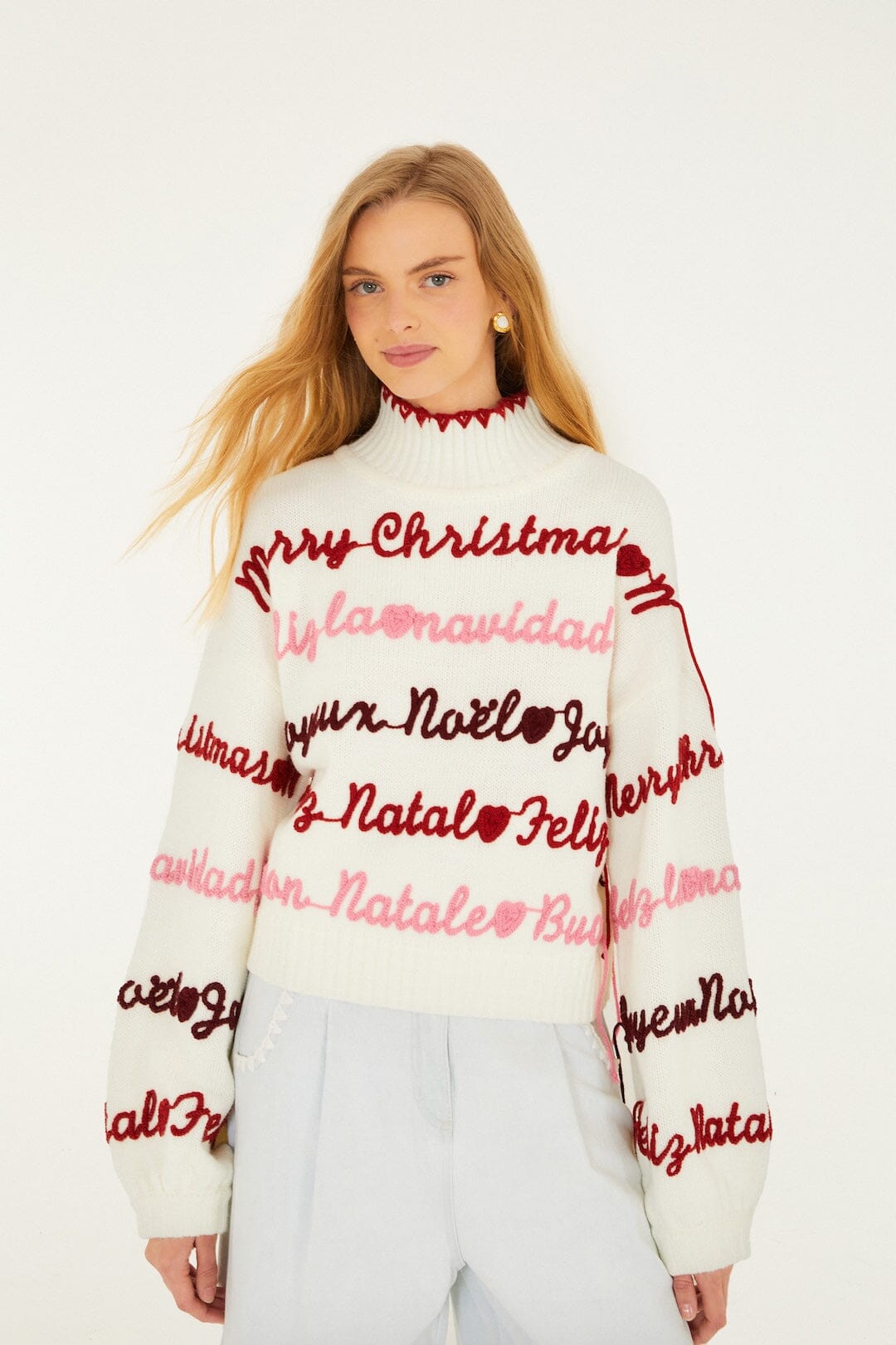 Off-White Merry Christmas Knit Sweater