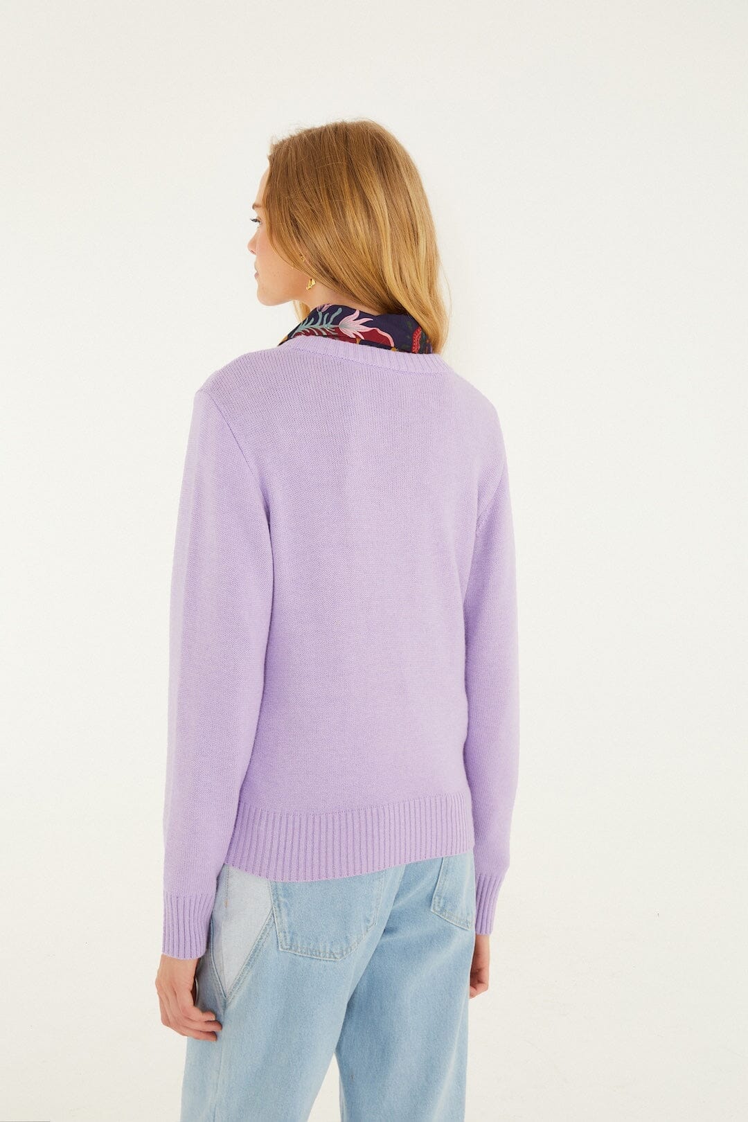 Lilac Going Bananas Knit Sweater | FARM Rio