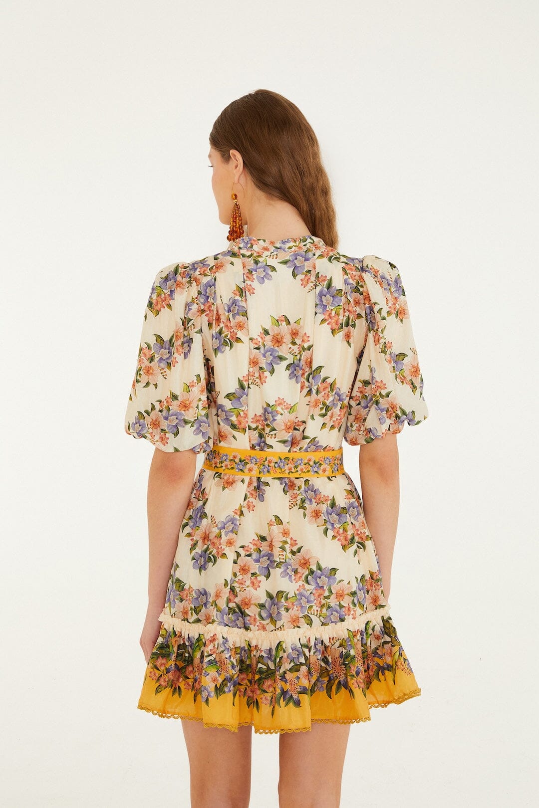 classic nature sand mini dress farm rio Sand Nature Square Neck Mini Dress