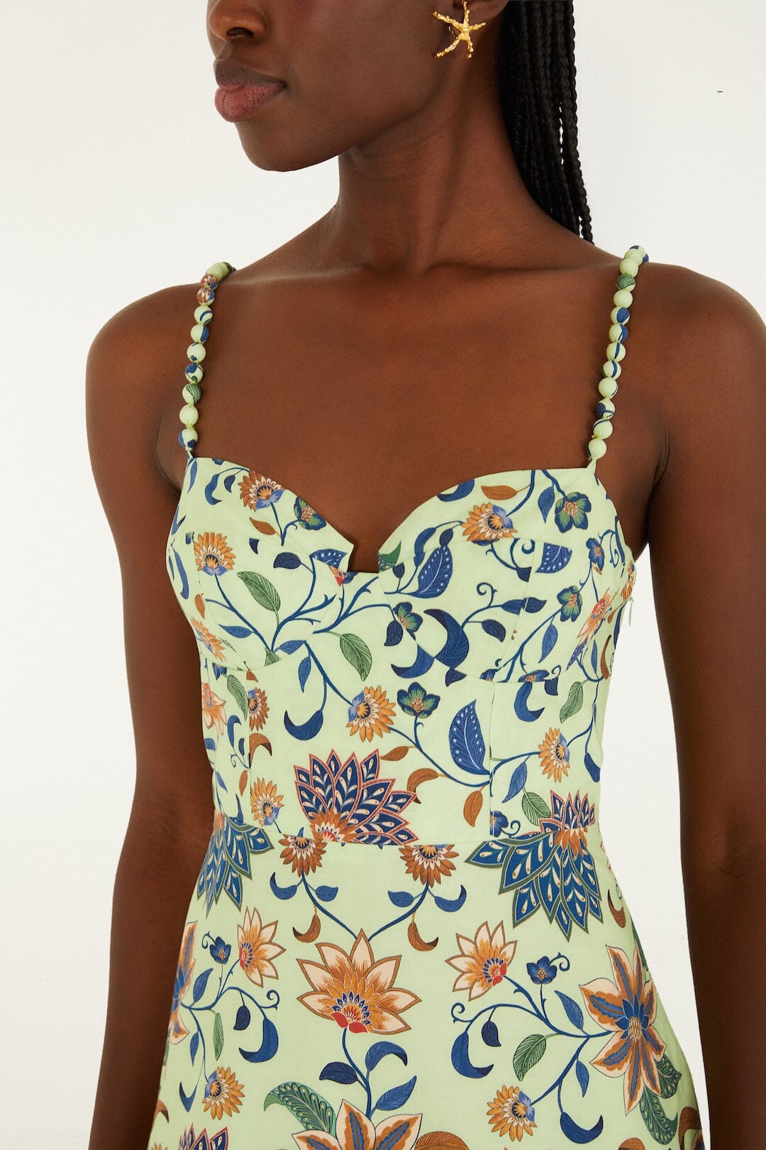 farm rio green tapestry dress FARM Rio Tropical Tapestry Halter Linen Maxi Sundress in Off-White at Nordstrom, Size Medium