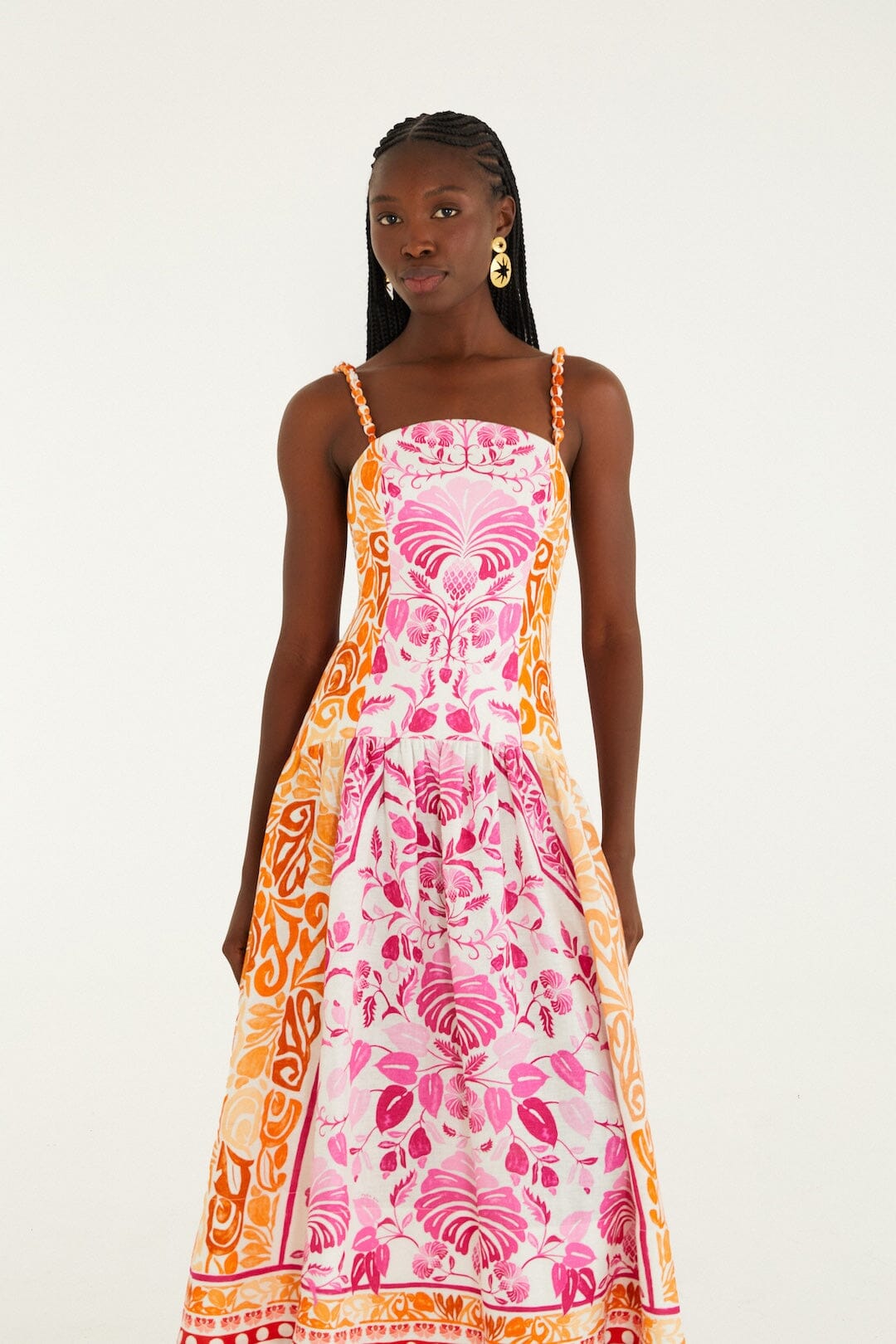 Off-White Santorini Euroflax™ Premium Linen Midi Dress | FARM Rio