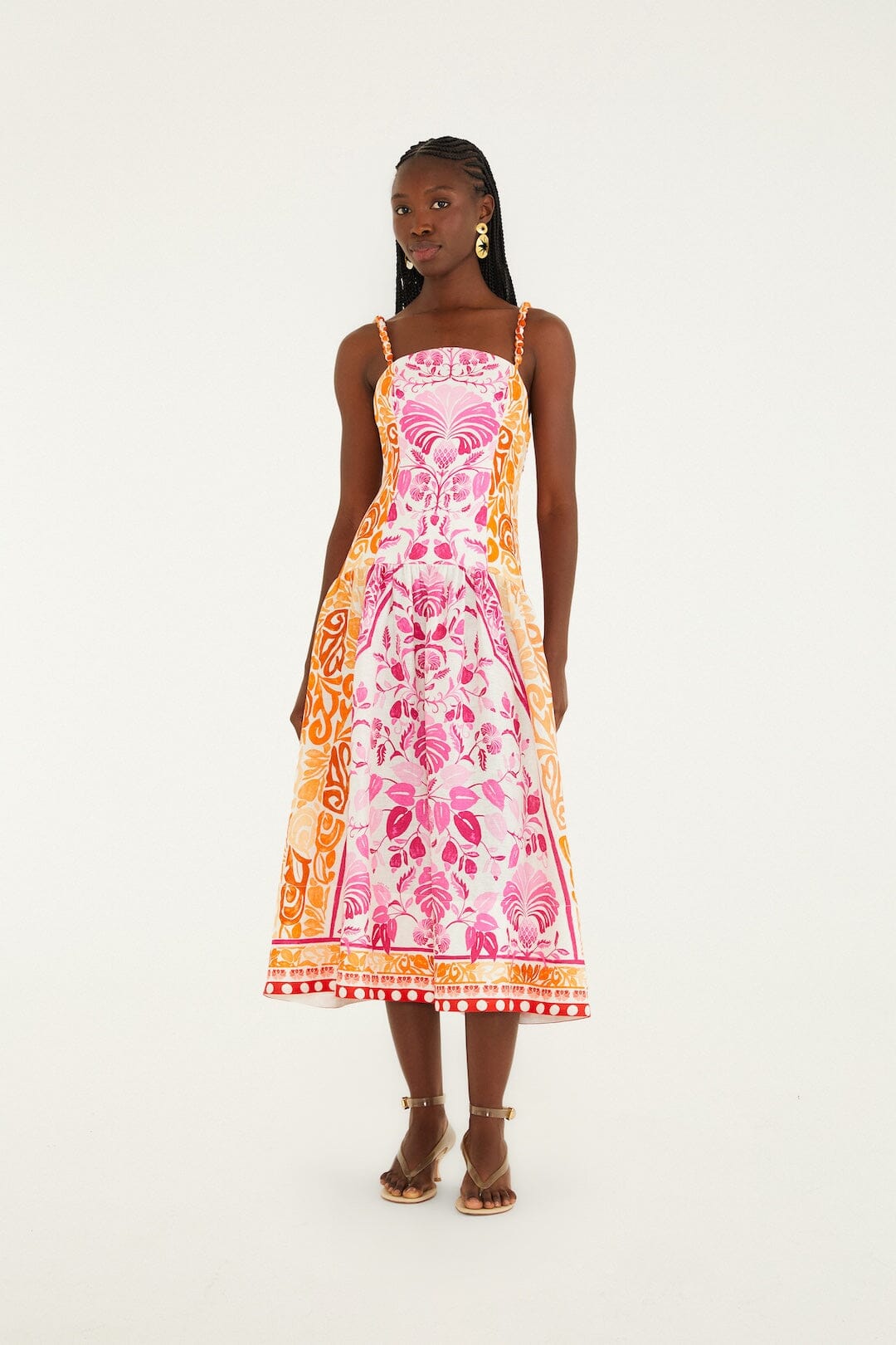 Off-White Santorini Euroflax™ Premium Linen Midi Dress | FARM Rio