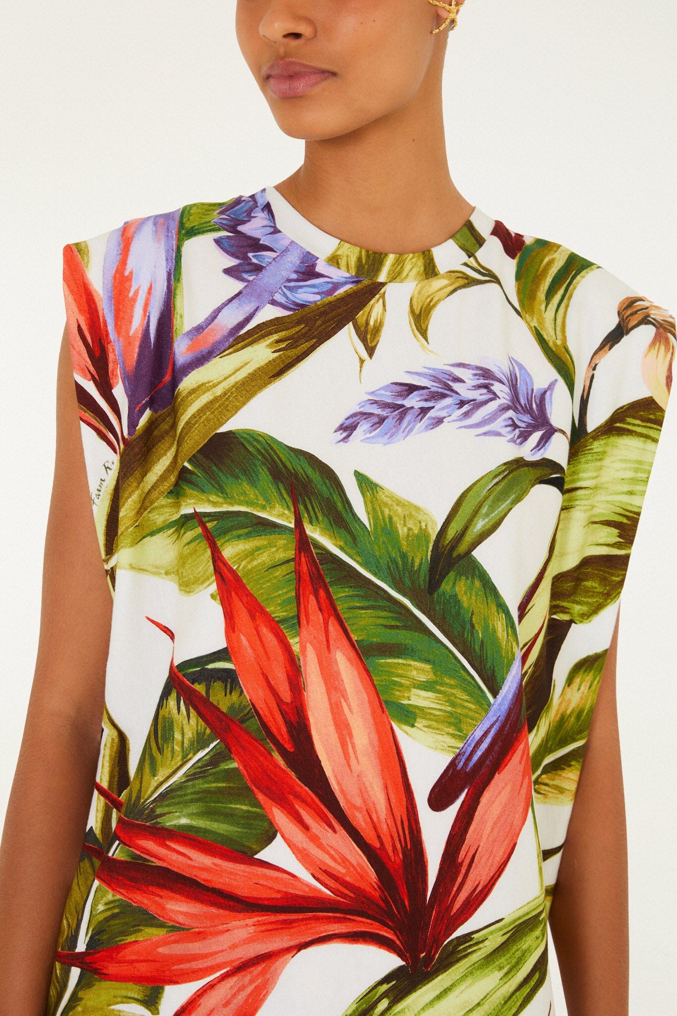 Sand Florart Organic Cotton Tshirt Blouse