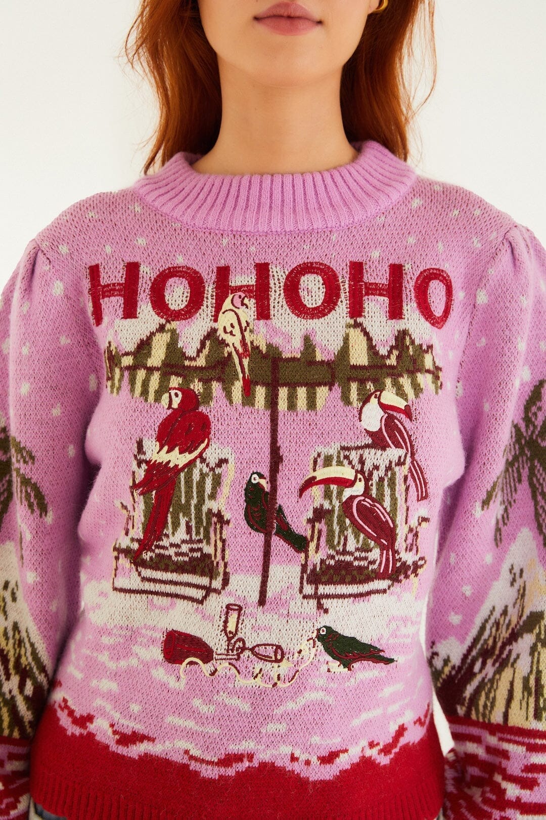 Pink From Sand To Snow Knit Sweater | FARM Rio