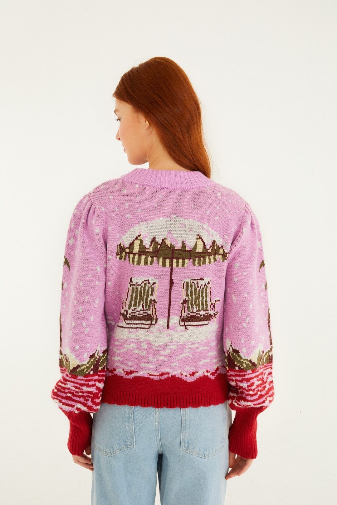 Pink From Sand To Snow Knit Sweater | FARM Rio
