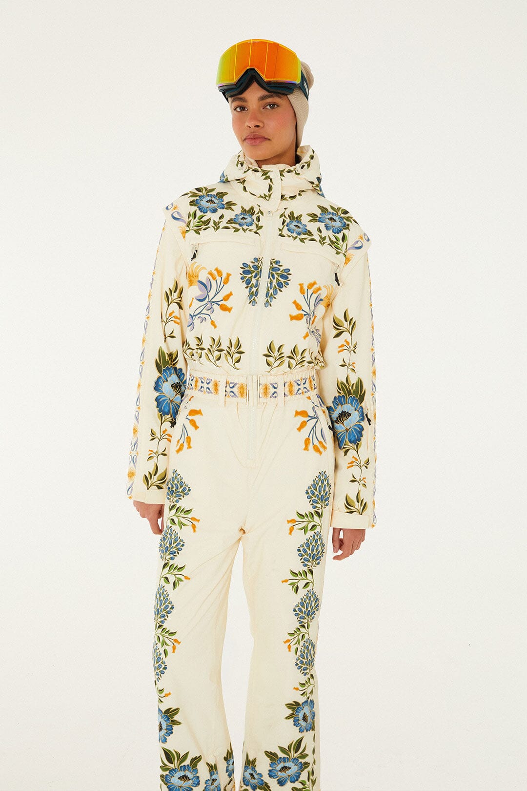 Off-White Winter Garden Hooded Belted Ski Jumpsuit