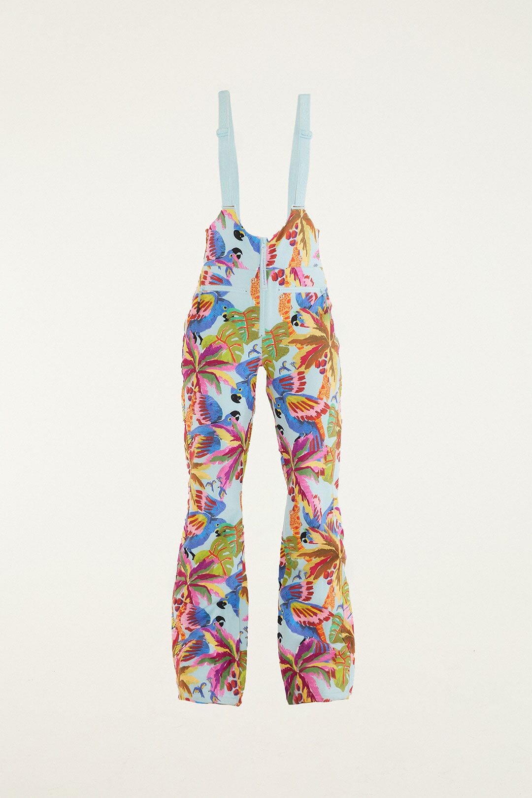 Blue Macaw Suspenders Ski Pants
