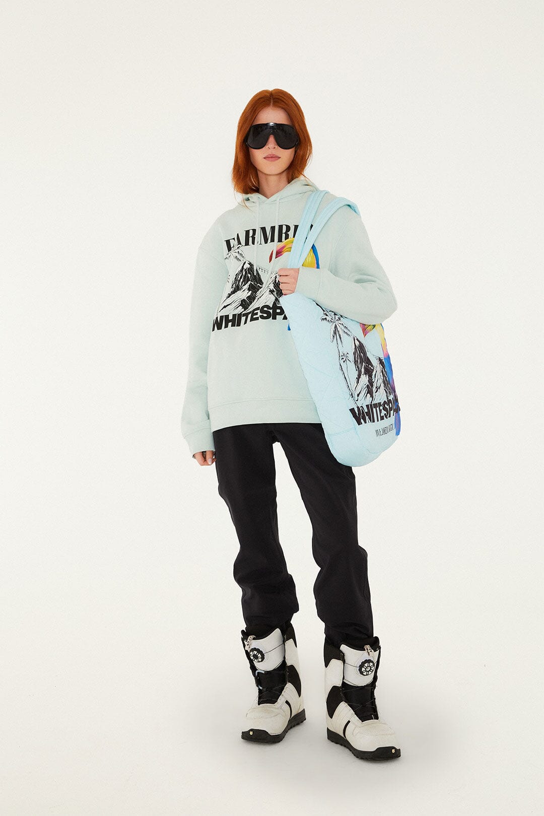 Blue Toucan Puffer Tote Bag