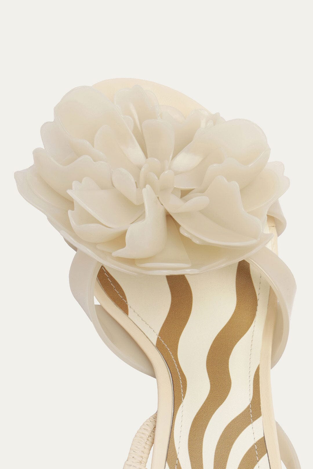 Off-White Flower Jelly Heeled Sandal