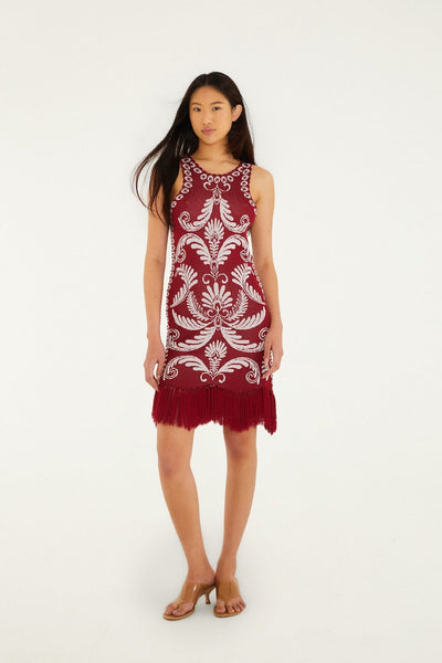 sand garden tapestry knit dress Burgundy Fringe Style_Slip Dress Color:Pistachio ($118.66) Modest Birthday Dress Styles