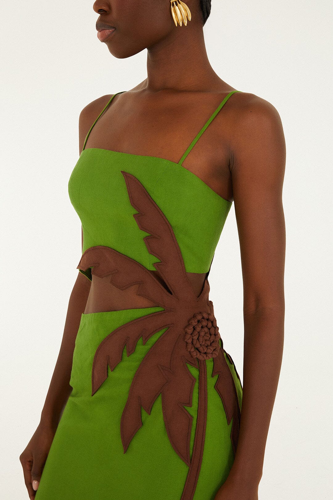 Green Palm Tree Maxi Dress Green Palm Tree Maxi Dress
