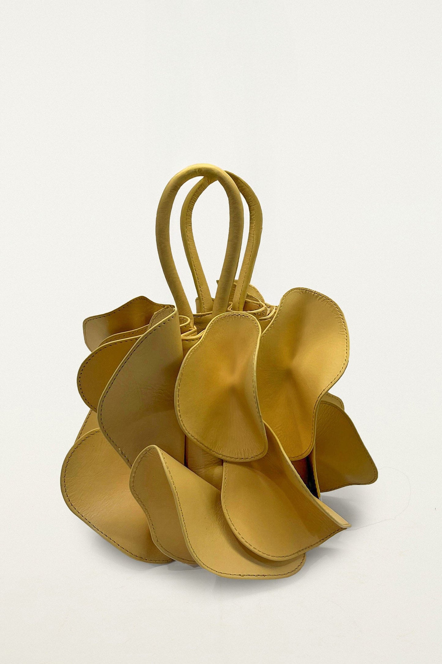 Pink Red Leather Flower Bag