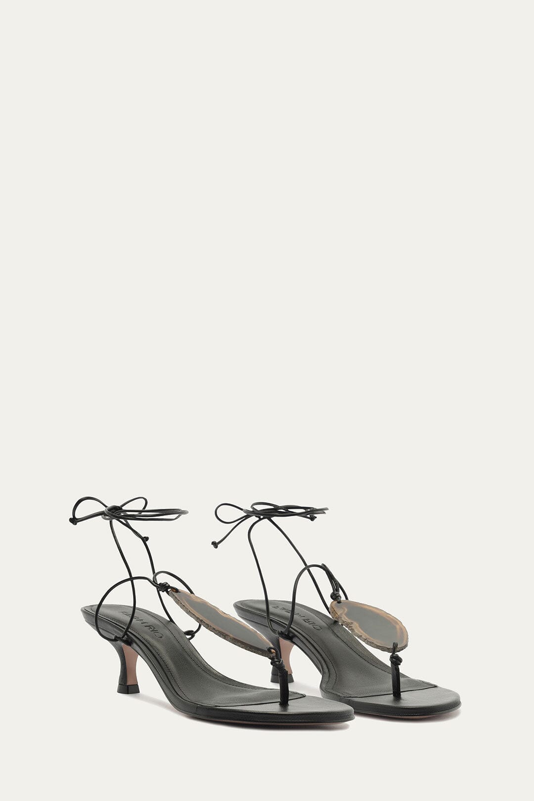 Stone Kitten Heel Sandal