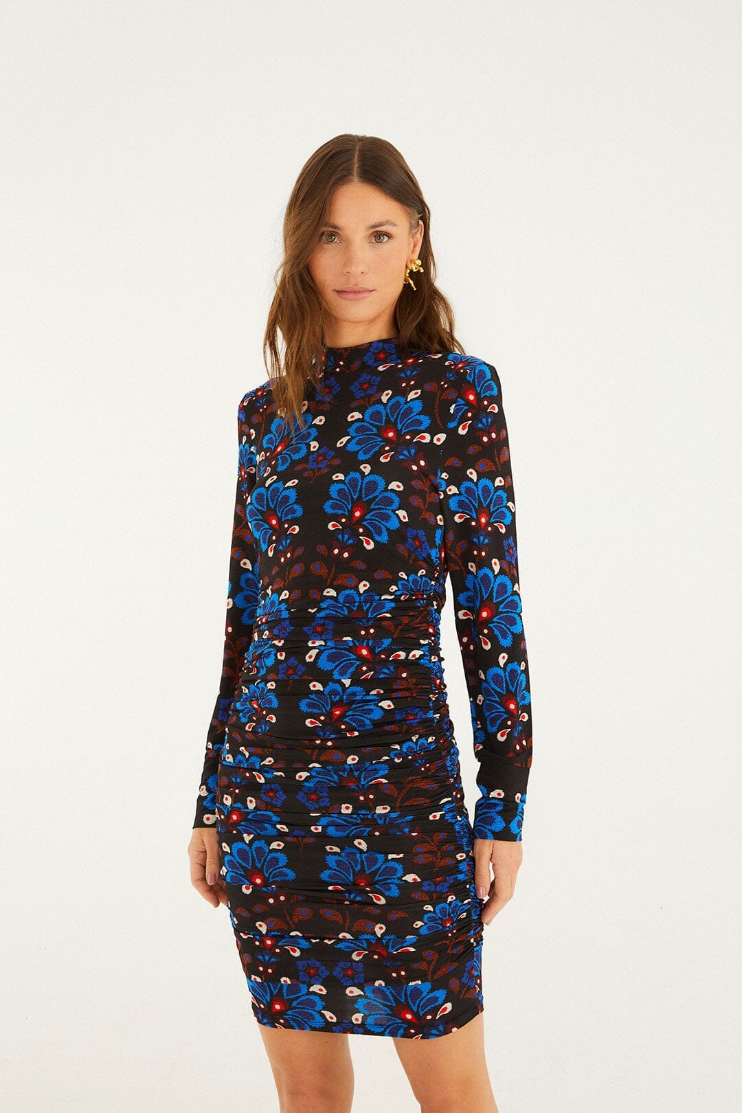 Black Latina Scarf Jersey Mini Dress