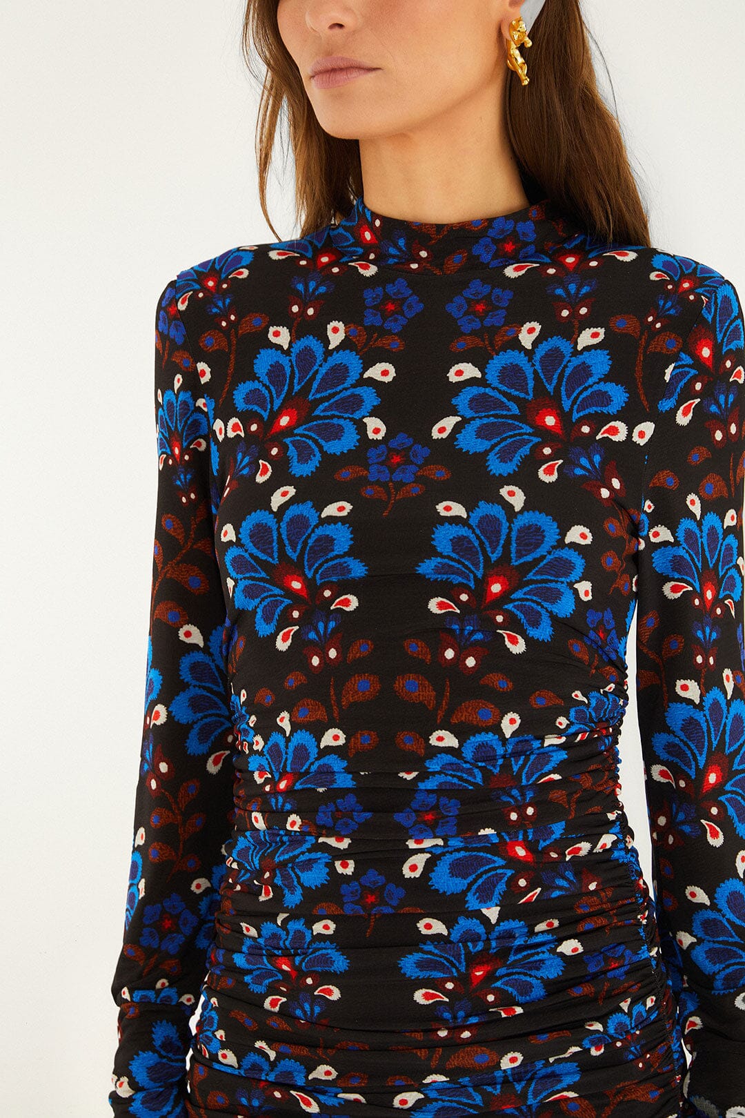 Black Latina Scarf Jersey Mini Dress