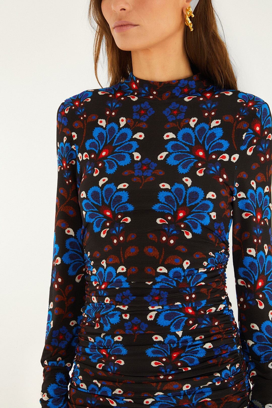 Black Latina Scarf Jersey Mini Dress