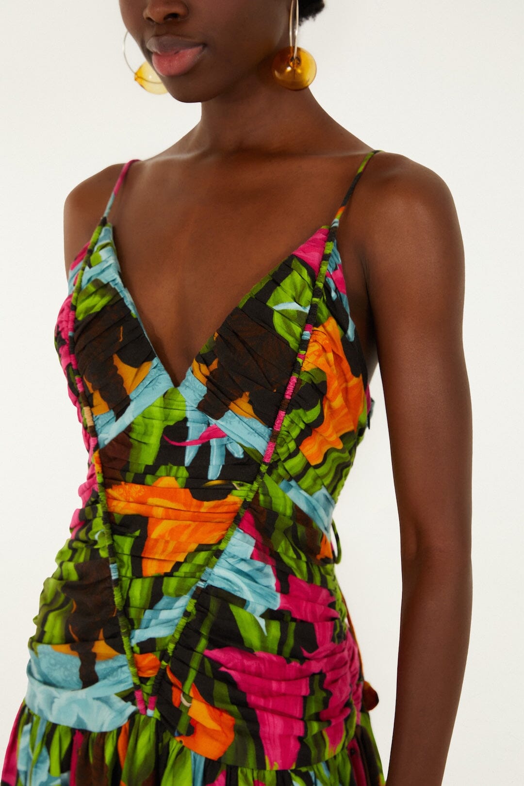 Black Mujeres Y Flores Lenzing Ecovero Euroflax Midi Dress