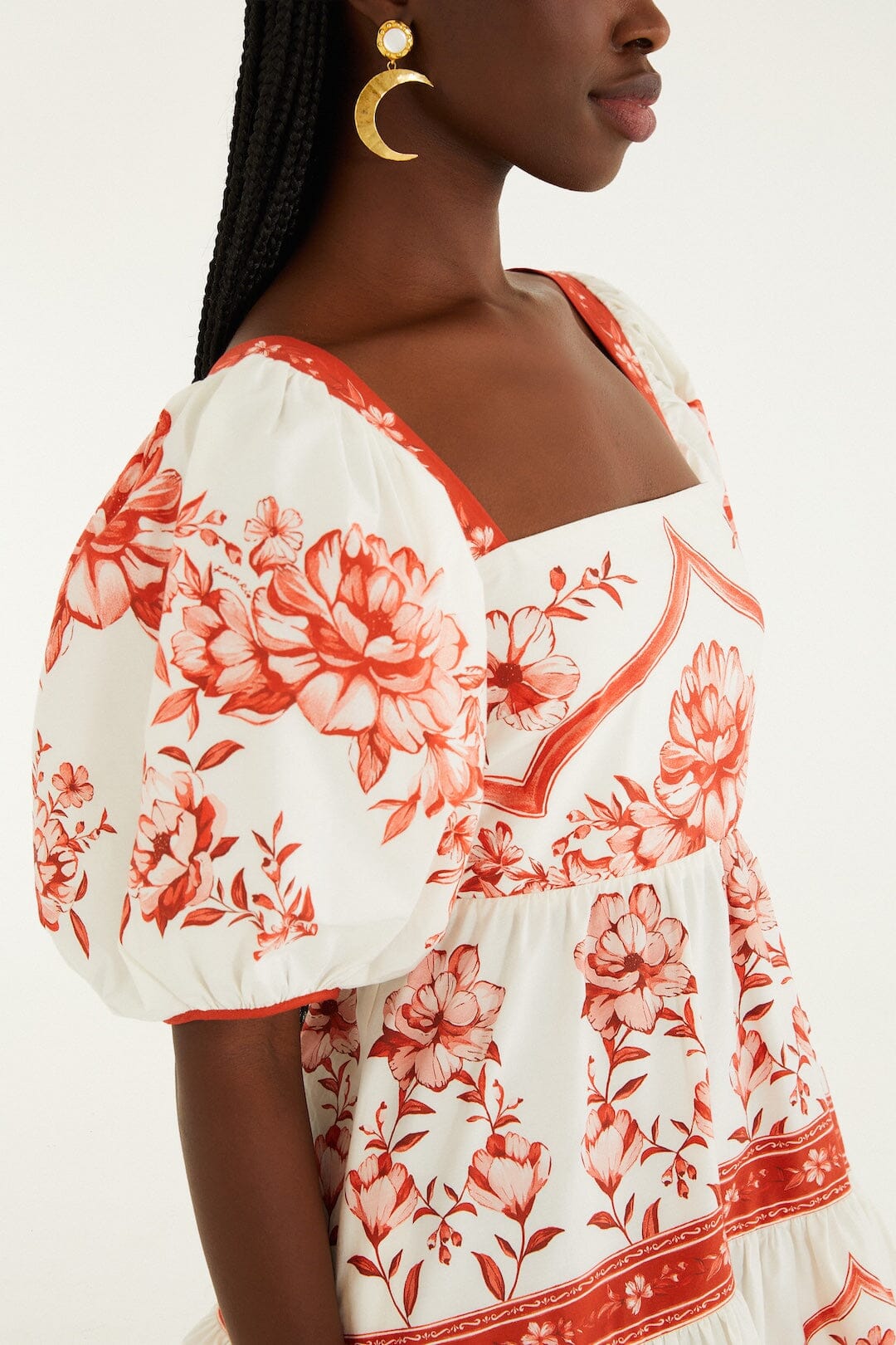 farm rio red mini dress Red 3D Flower Bodice Mini Dress FARM Rio