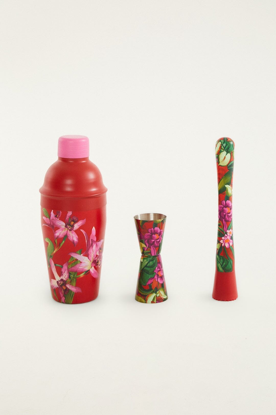 Red Floral Shake Joy Up Set