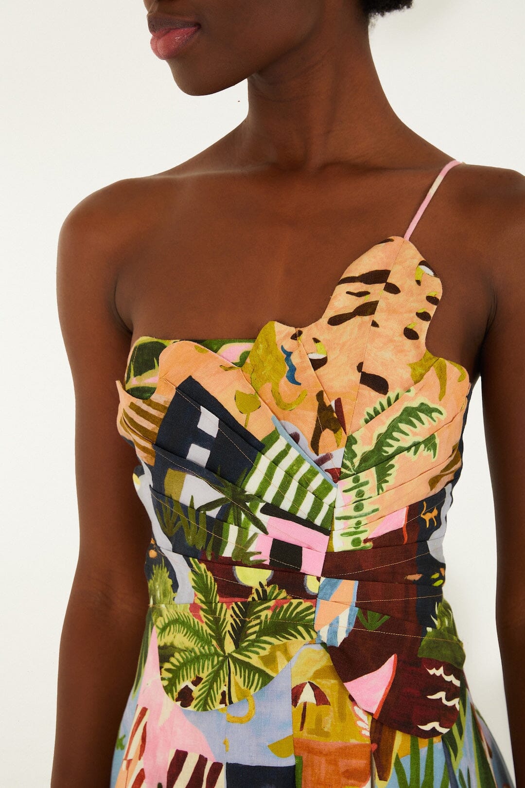 FARM Rio Multicolor Tropical Painting Lenzing Ecovero Euroflax Mini Dress, Tropical Painting Multicolor / S FARM Rio Multicolor Tropical Painting Lenzing Ecovero Euroflax Mini Dress, Tropical Painting Multicolor / S