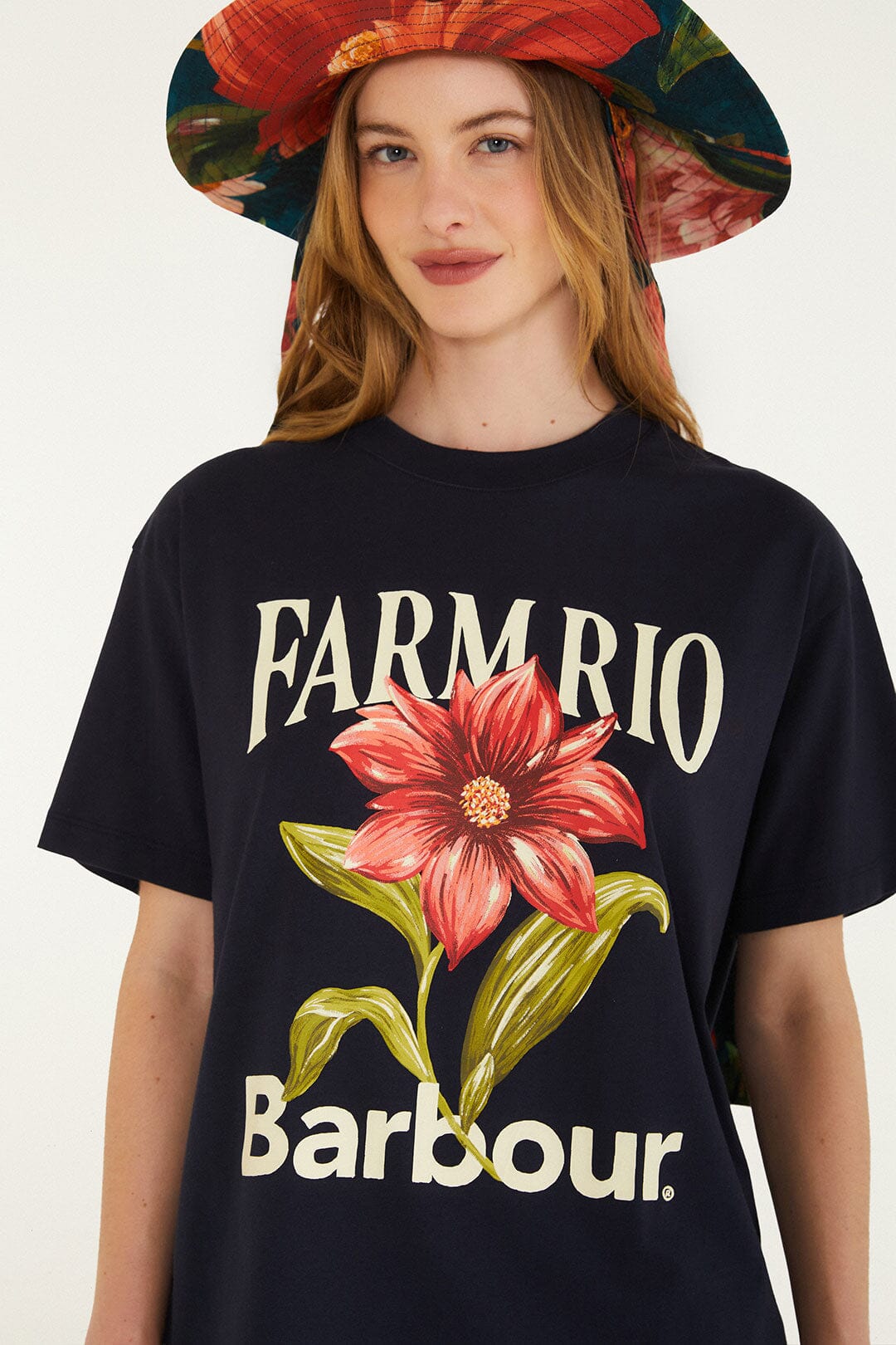 Wild Flower Navy Blue T-Shirt