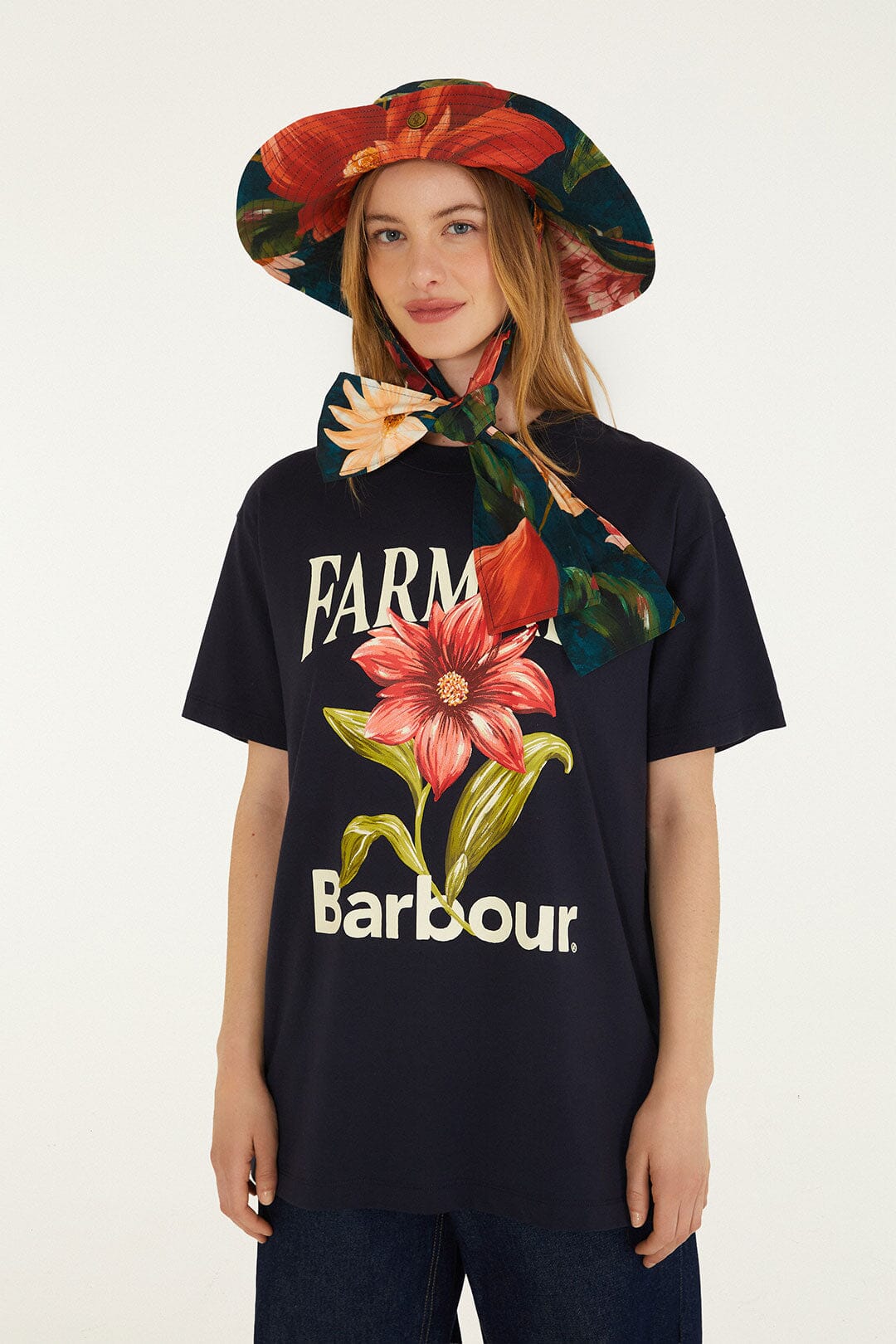 Wild Flower Navy Blue T-Shirt | FARM Rio