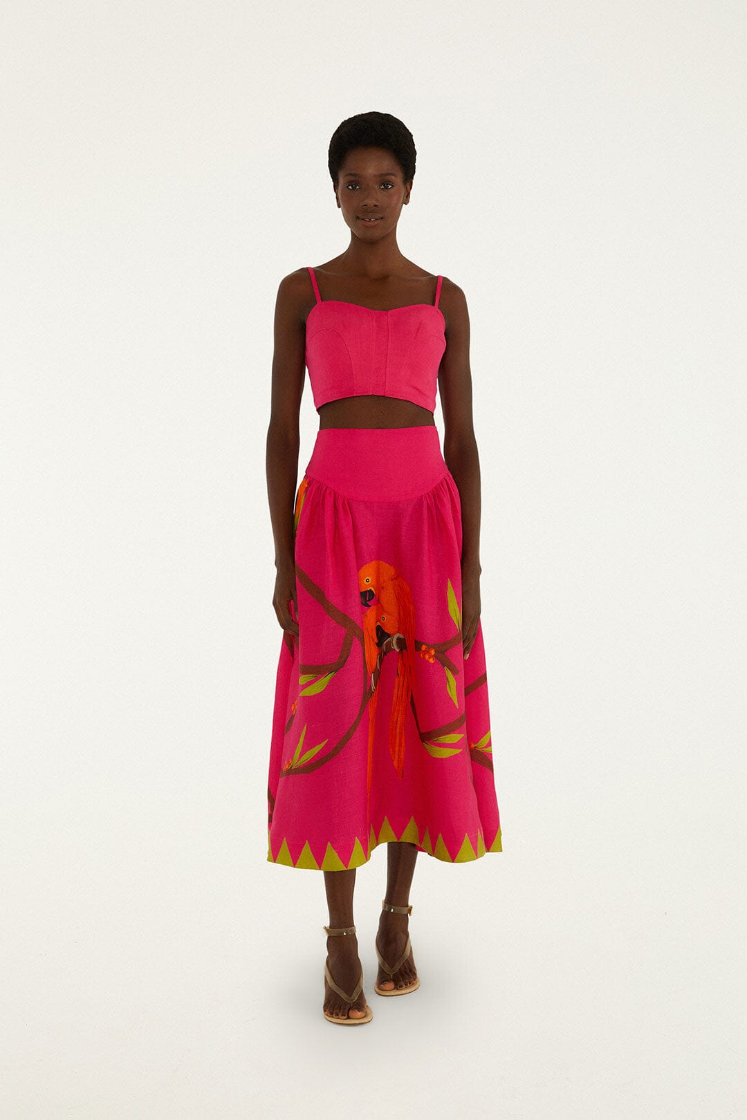 pink maxi skirt