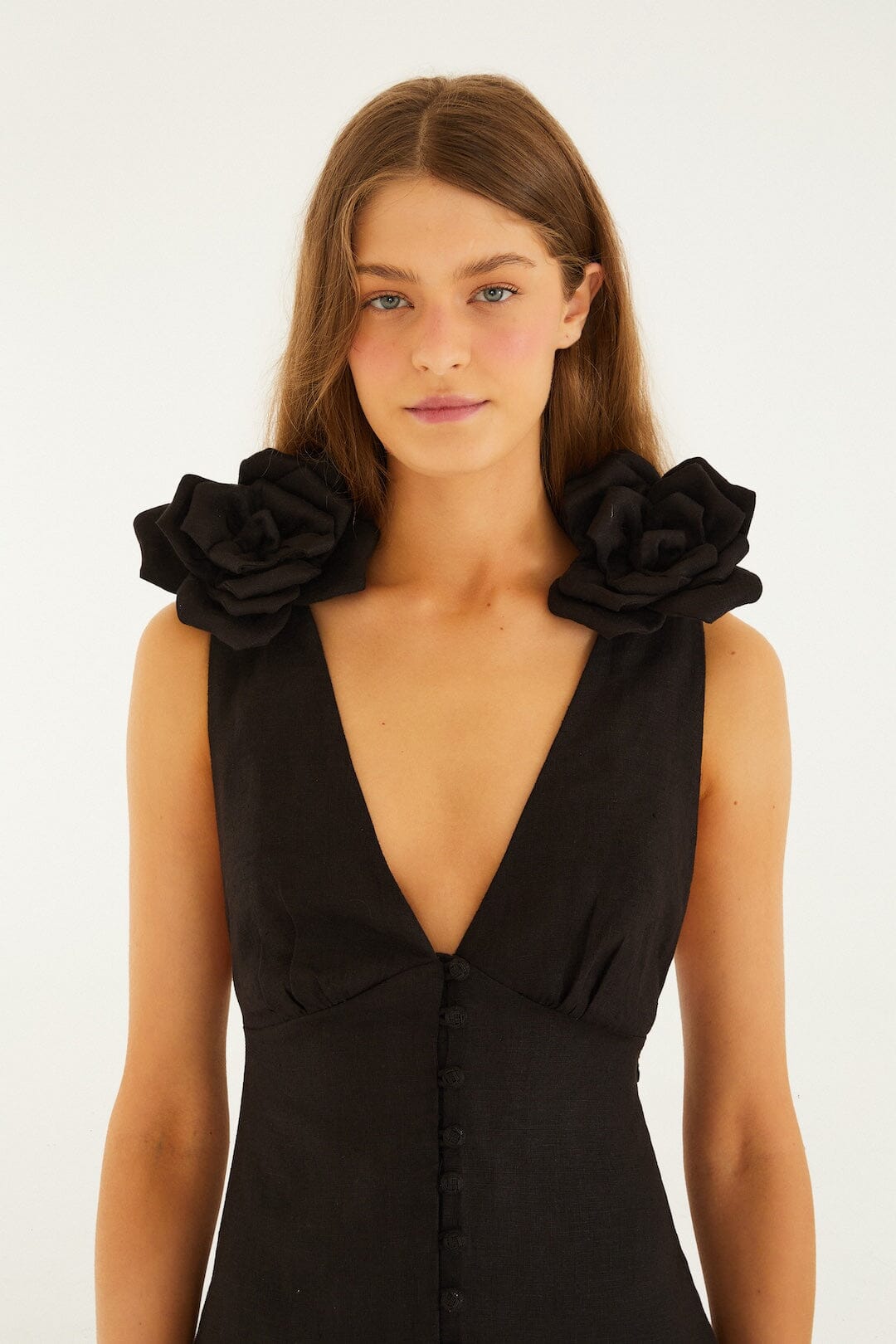 farm rio black mini dress Farm Rio Black Cerrado Sky Mini Dress
