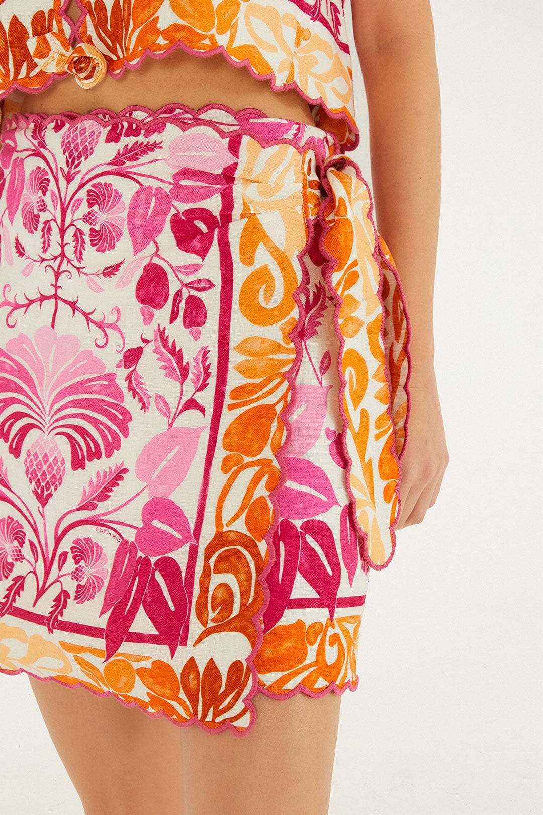 Off-White Santorini Euroflax Premium Linen Mini Skirt