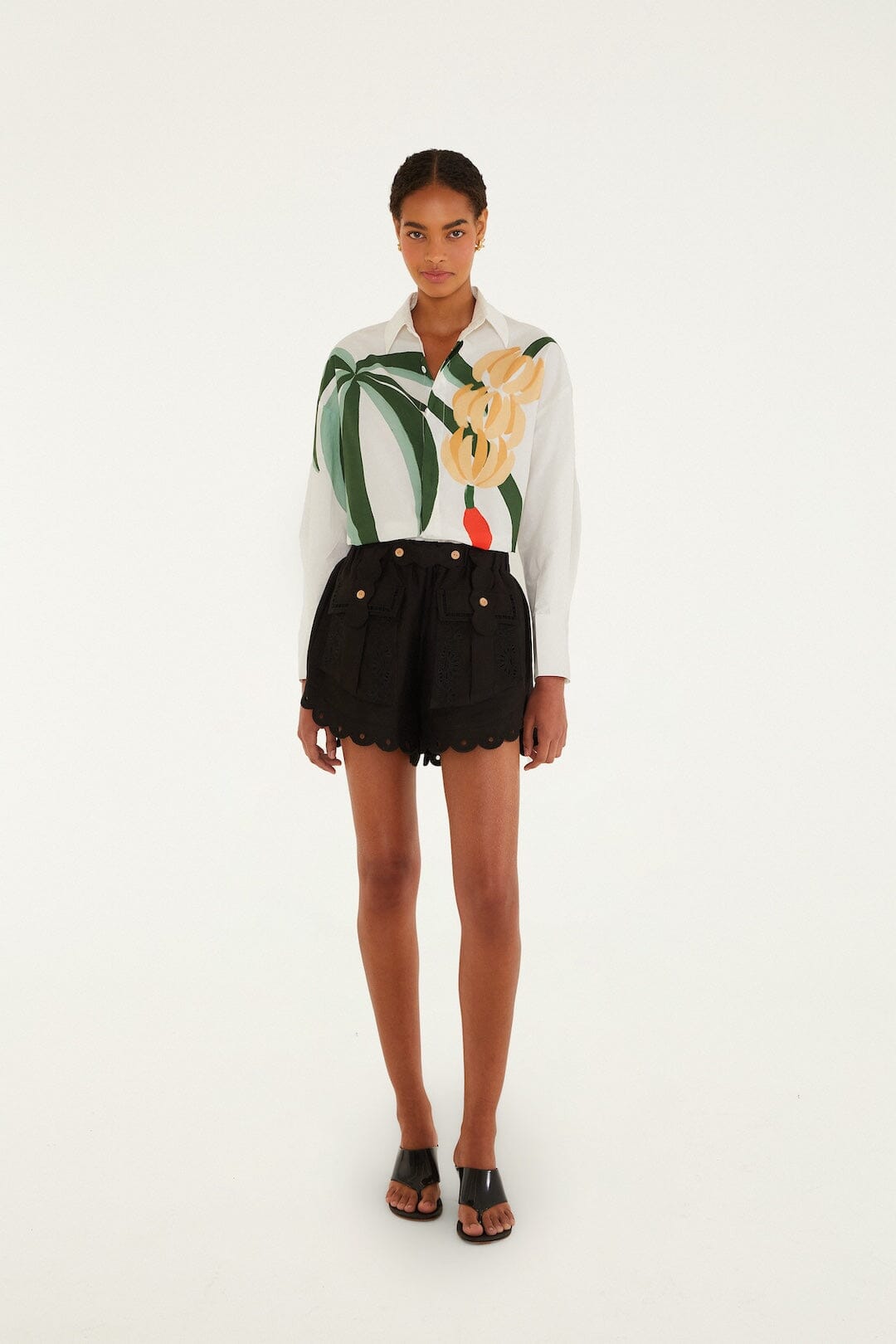 Graphic Banana Tree Organic Cotton Applique Shirt