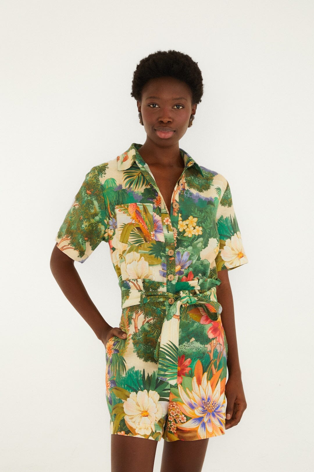 Multicolor Oriental Garden Lenzing™ Ecovero™ Euroflax™ Romper