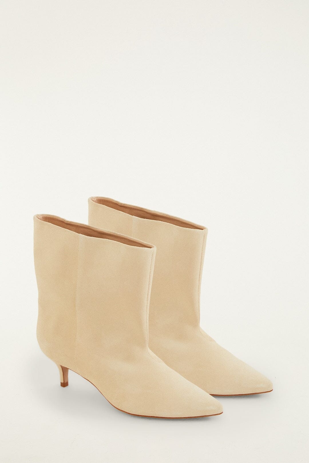 Off-White Suede Heeled Ankle Boot