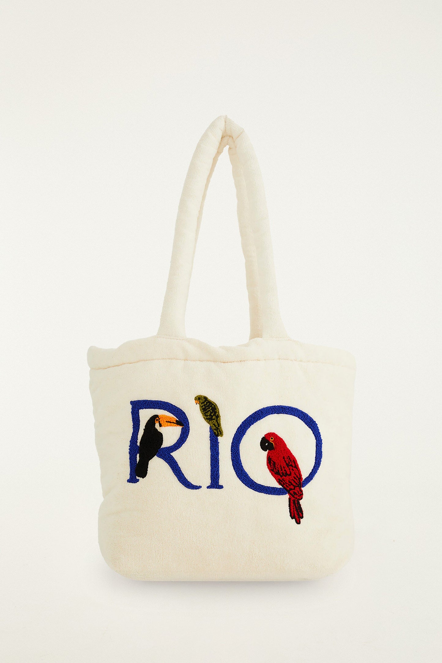 Off-White Embroidered Rio Tote Bag