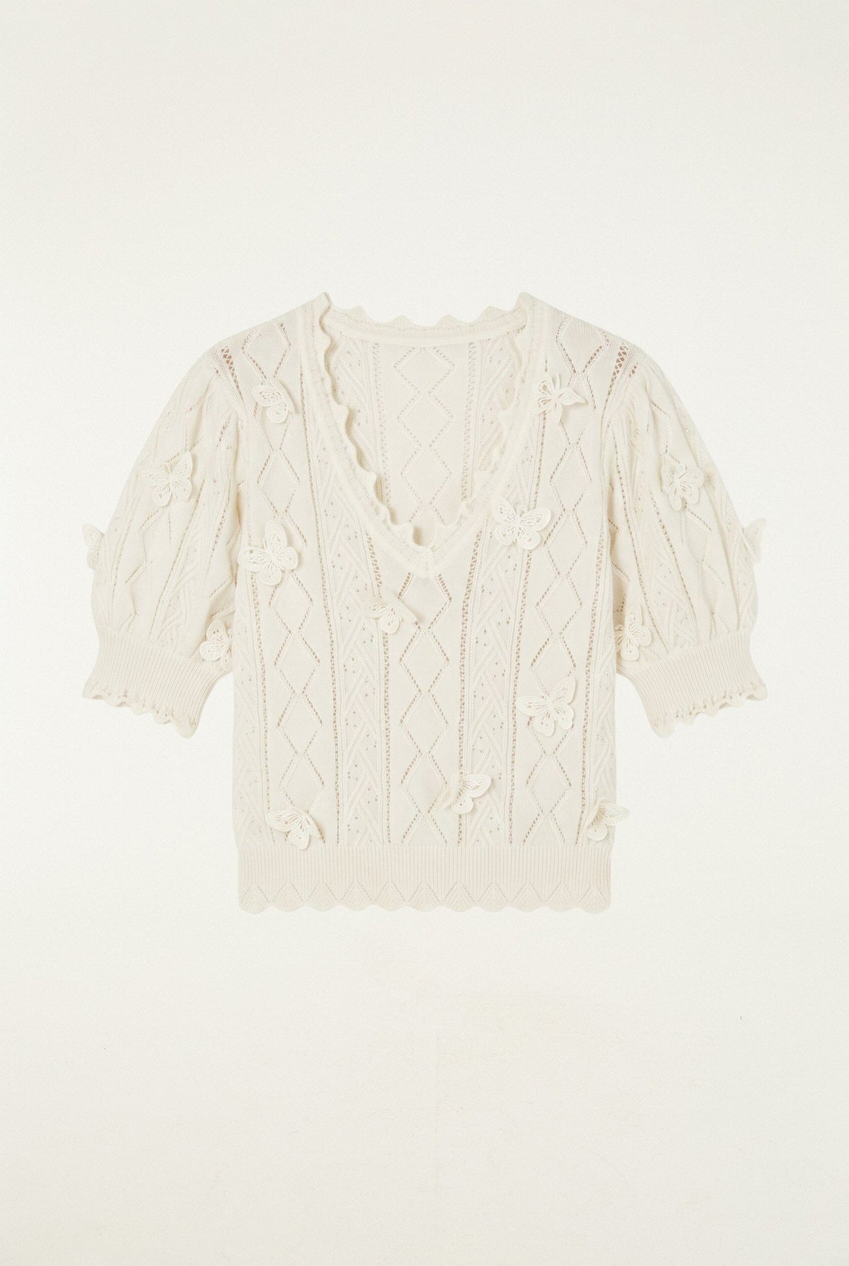 Richelieu 3D Butterflies Knit Top