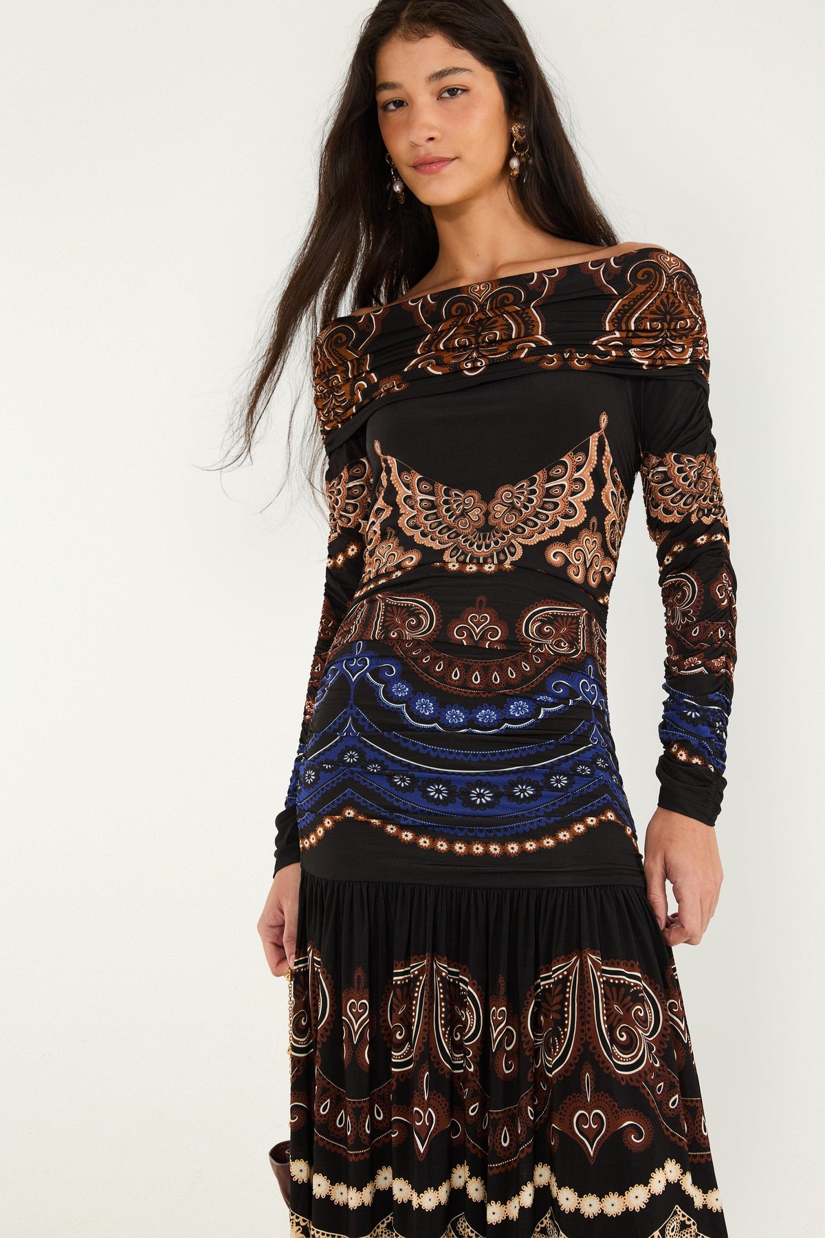 Nicole Long Sleeve Strapless Maxi Dress
