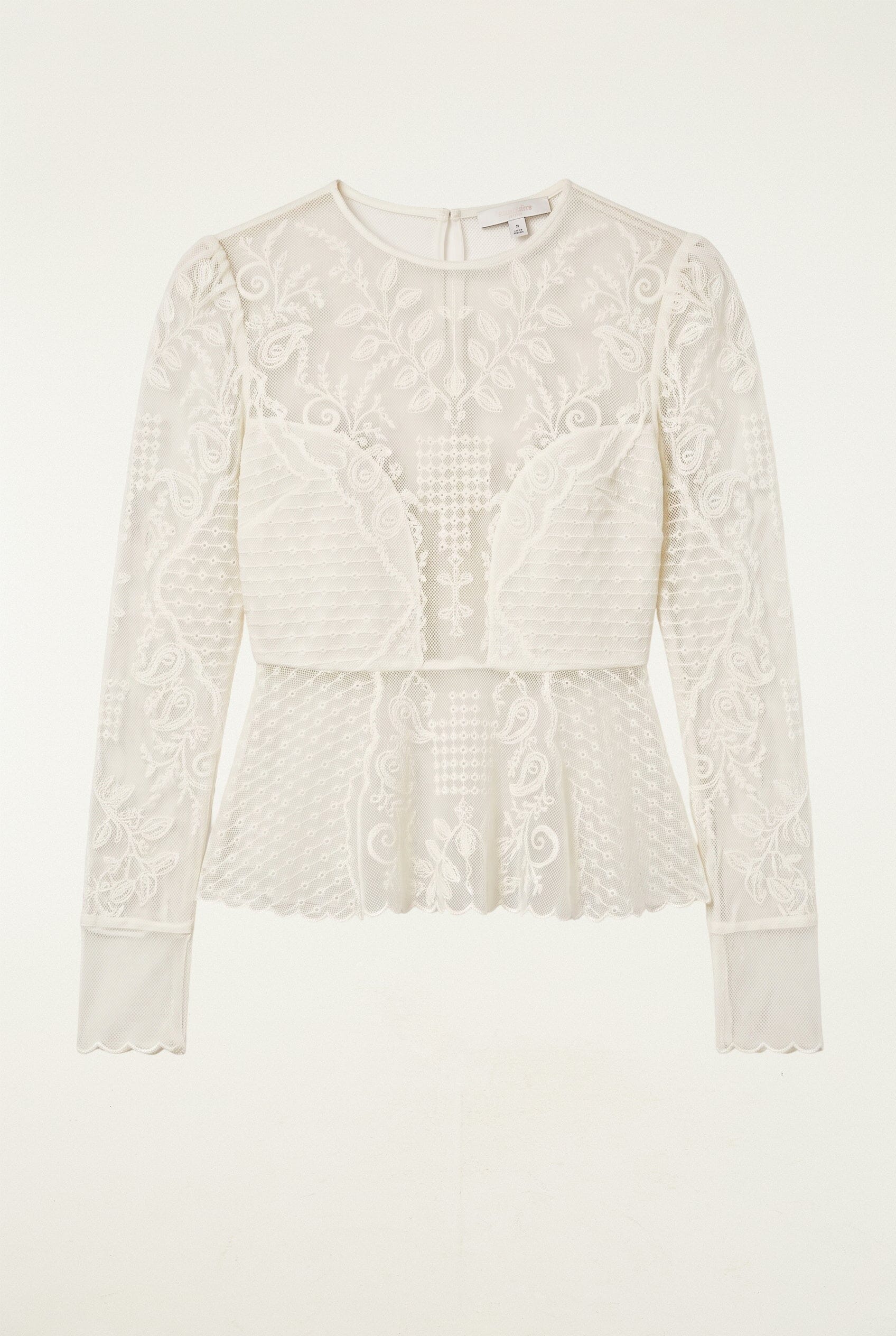 Embroidered Tulle Long Sleeve Blouse | FARM Rio