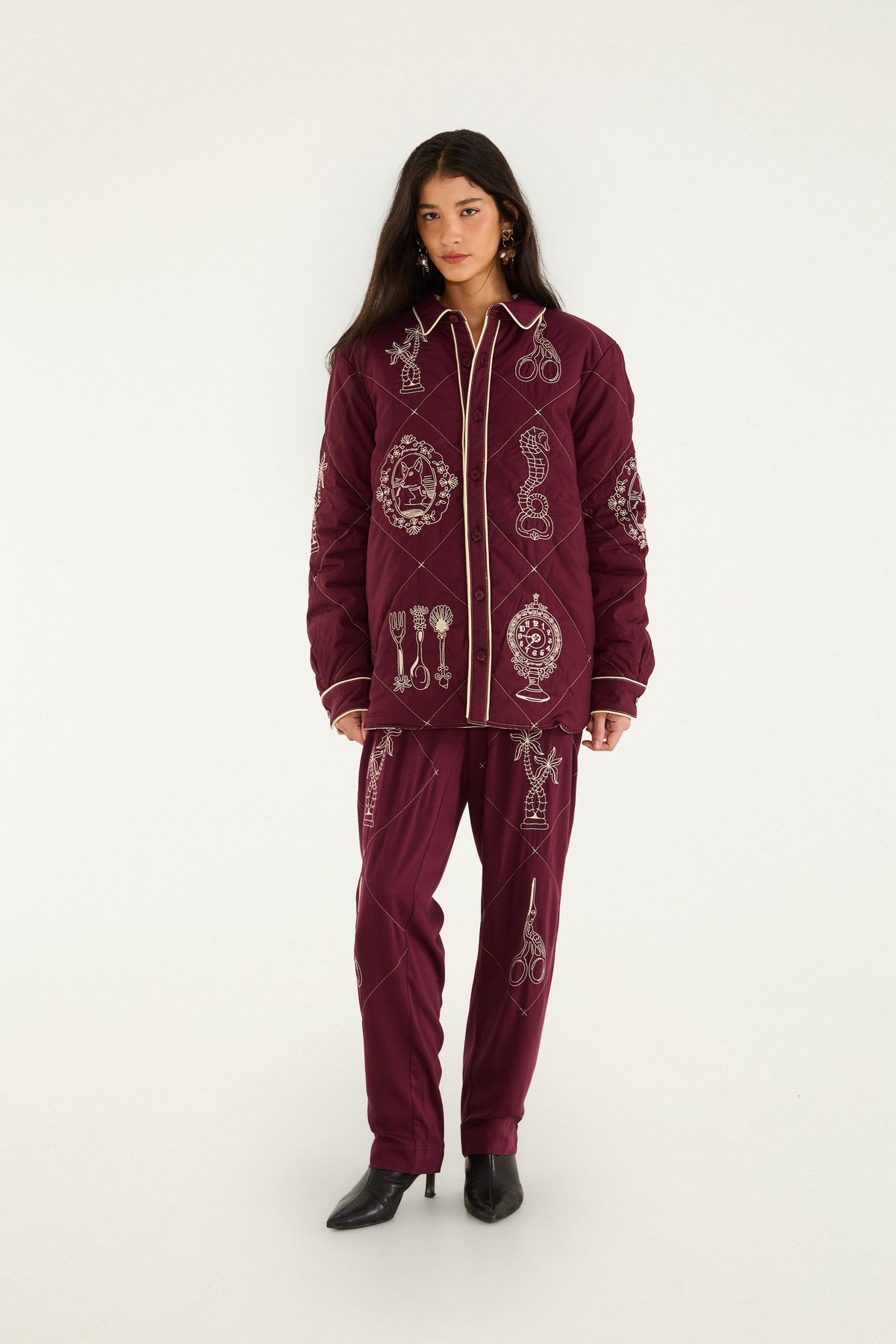 Vintage Souvenirs Embroidery Reversible Shirt