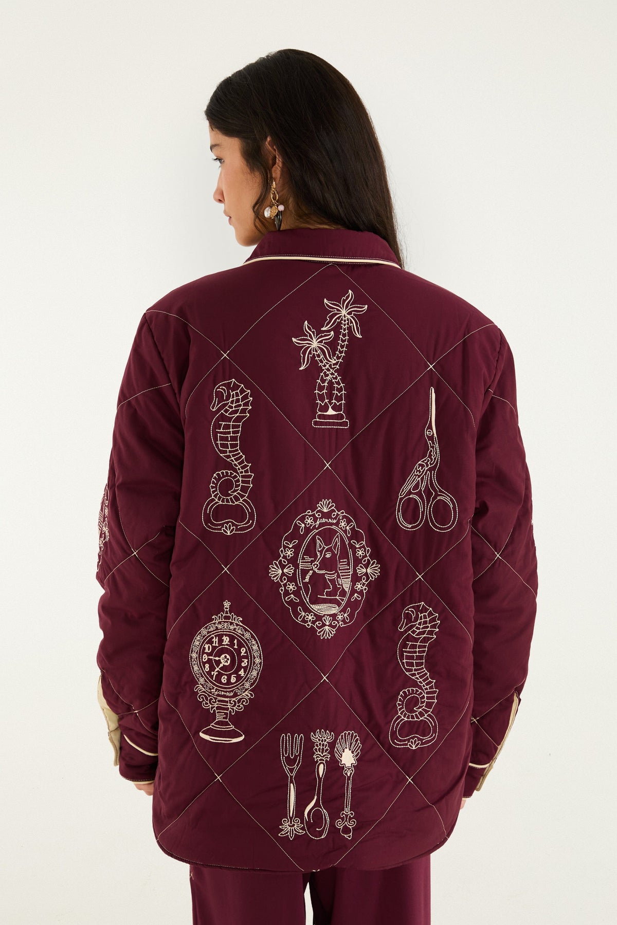Vintage Souvenirs Embroidery Reversible Shirt