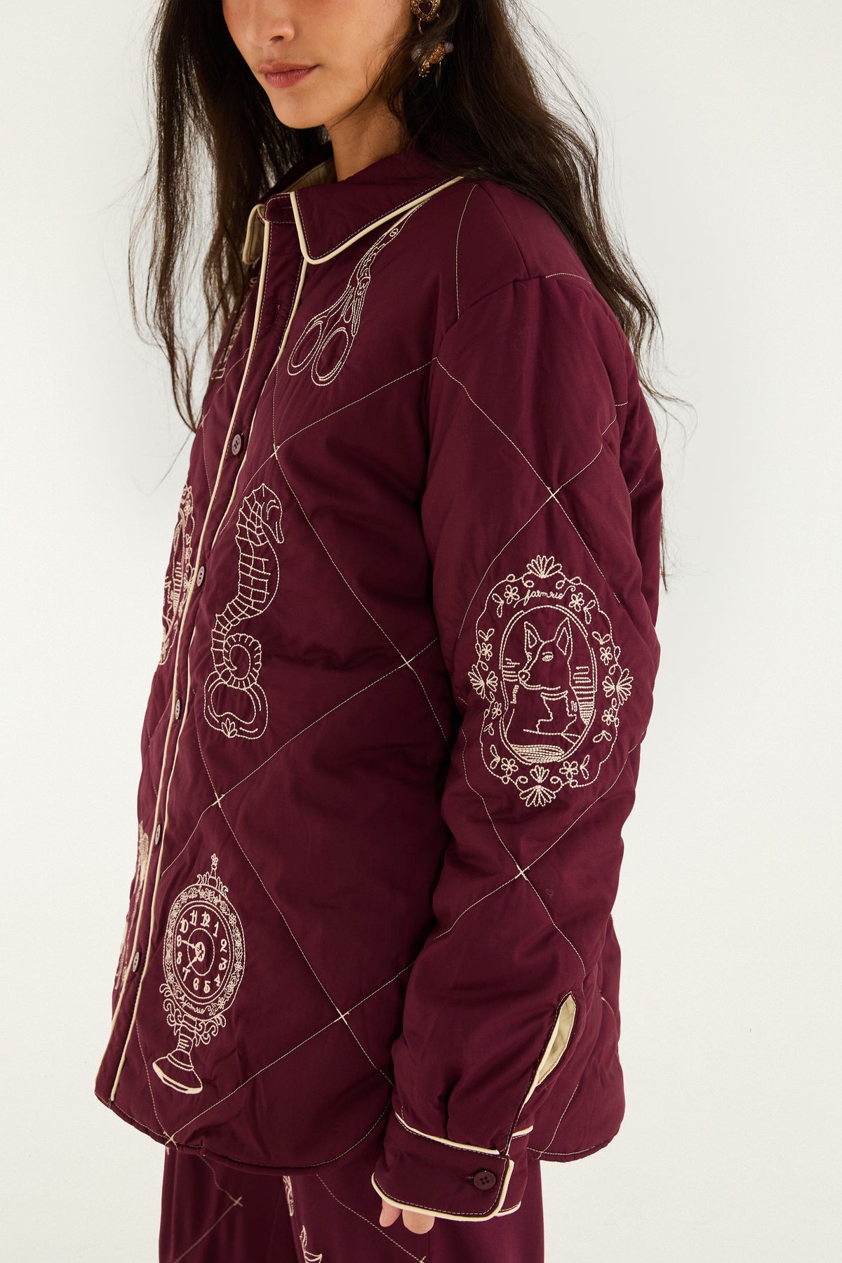 Vintage Souvenirs Embroidery Reversible Shirt